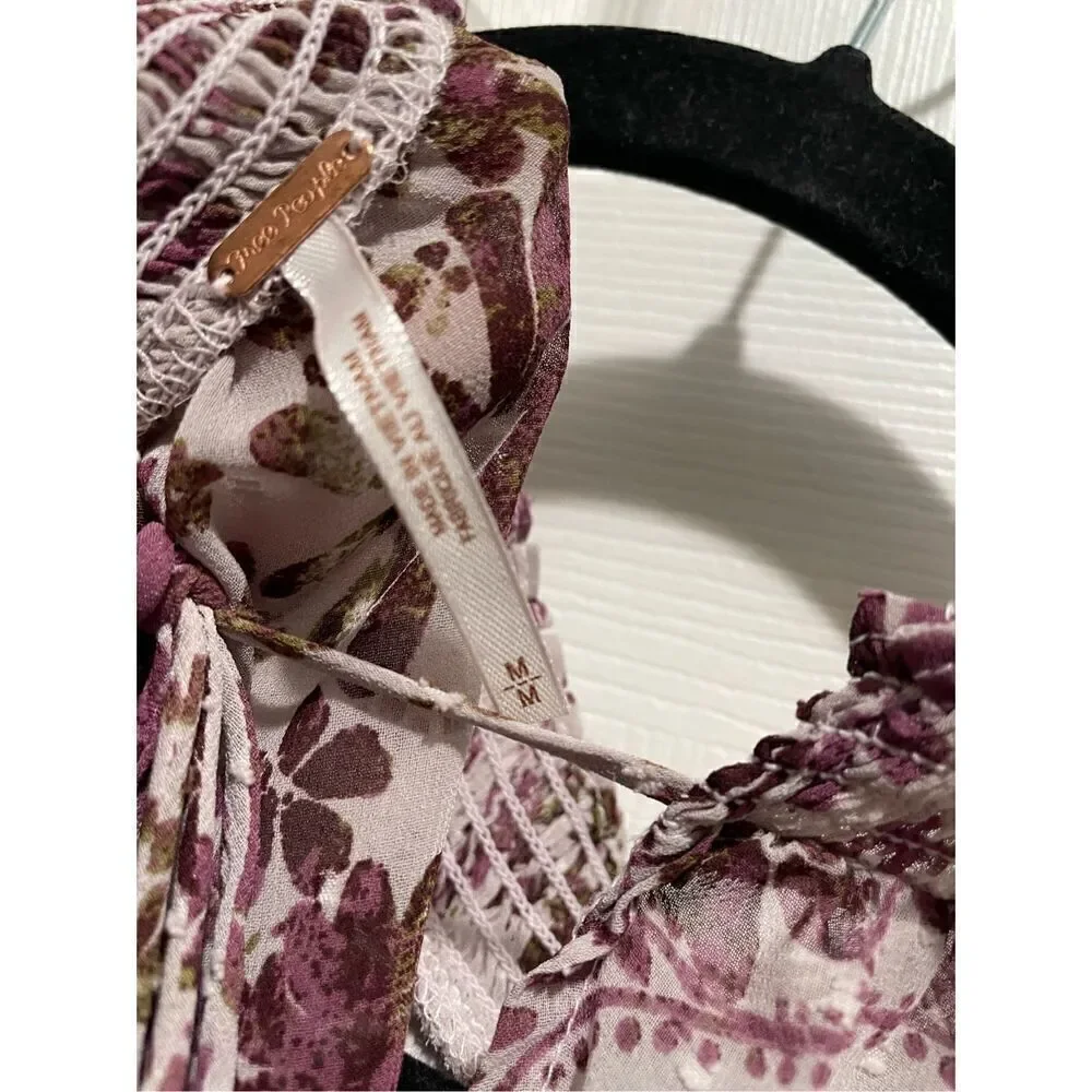 Free People Clarissa floral printed blouse Medium